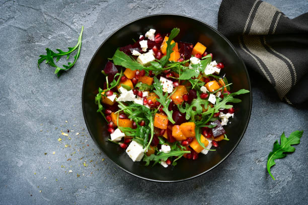 Pumpkin and feta salad